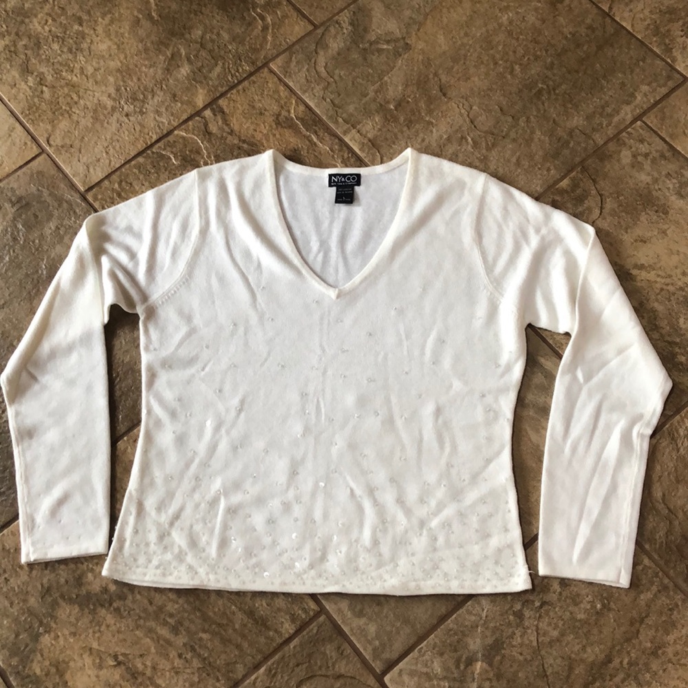 + NY&CO + Beaded Sweater